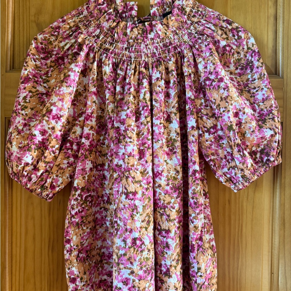 Jcrew  Floral Smocked top